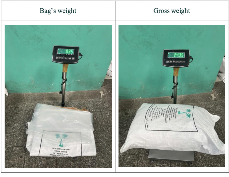 Inspect Packaging Weight & Artwork